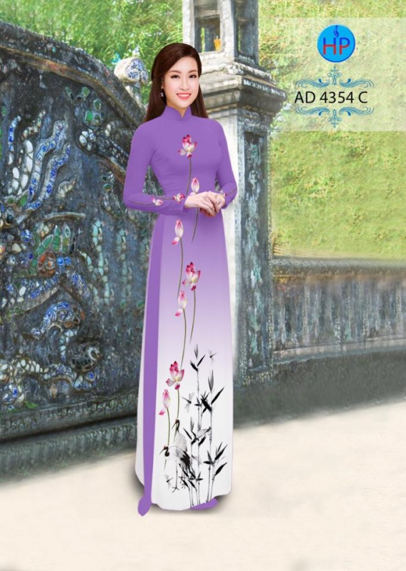 Vải áo dài hoa Sen dây