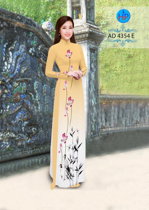 Vải áo dài hoa Sen dây