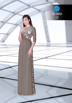 Vải áo dài hoa nhỏ thân trên-DT 3059
