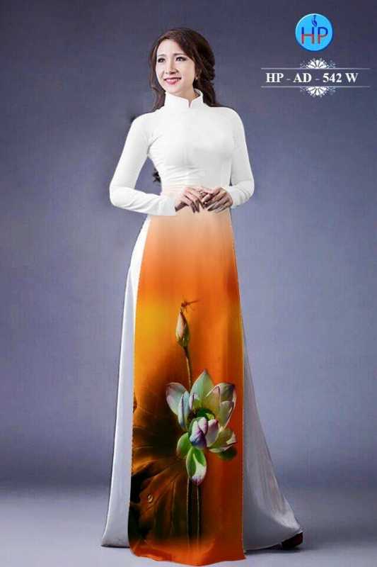 Vải áo dài Lụa hoa Sen