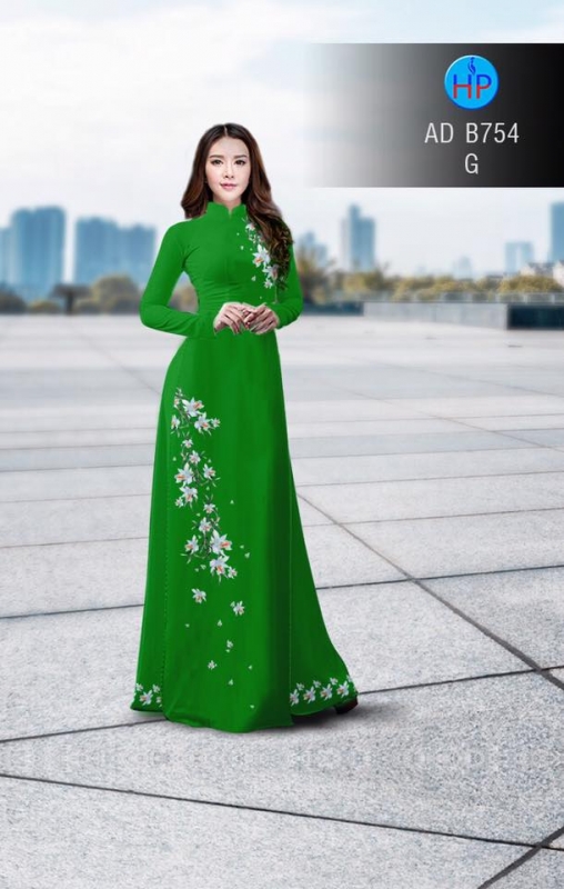 Vải áo dài hoa chạy dọc