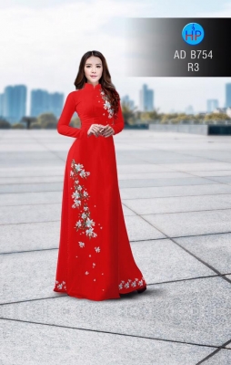 Vải áo dài hoa chạy dọc-DT 3061