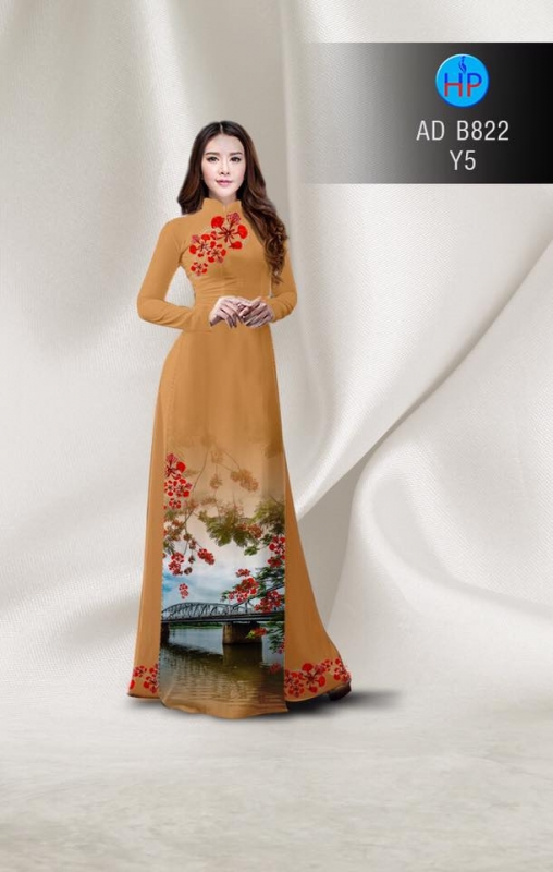 Vải áo dài hoa Phượng