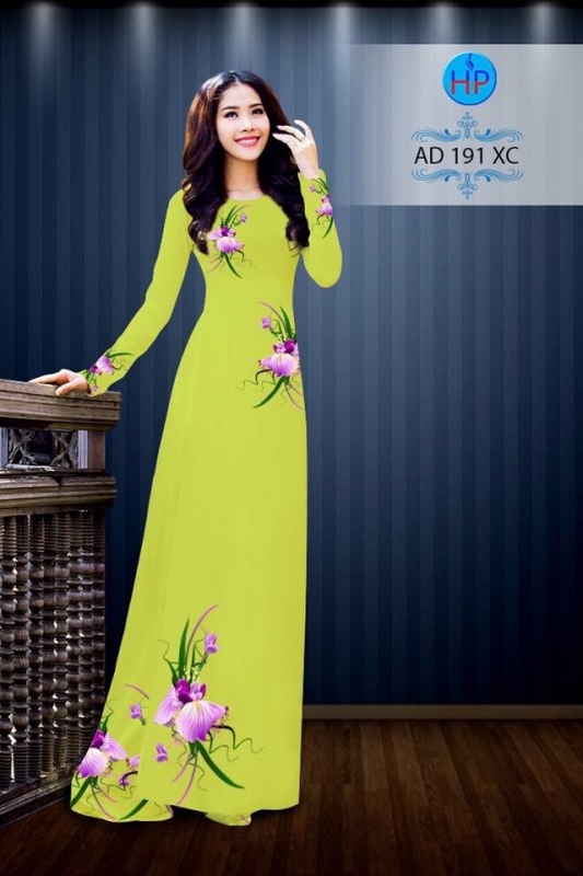 Vải áo dài hoa bướm