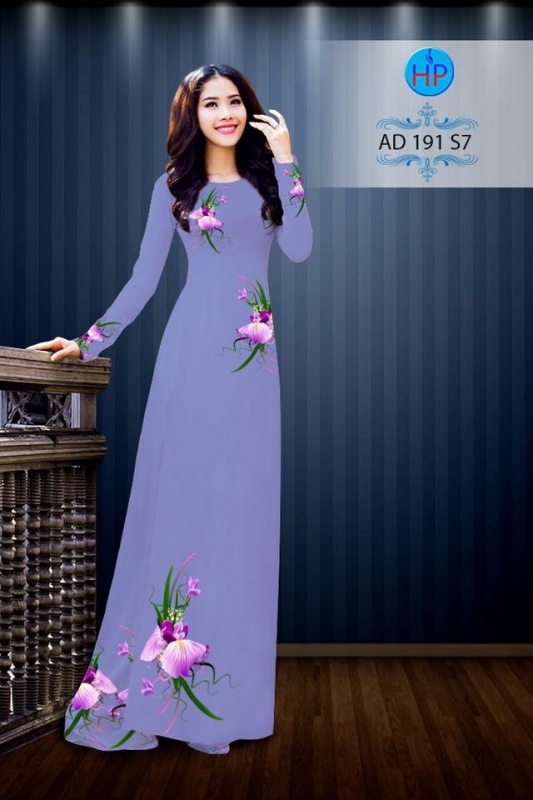 Vải áo dài hoa bướm