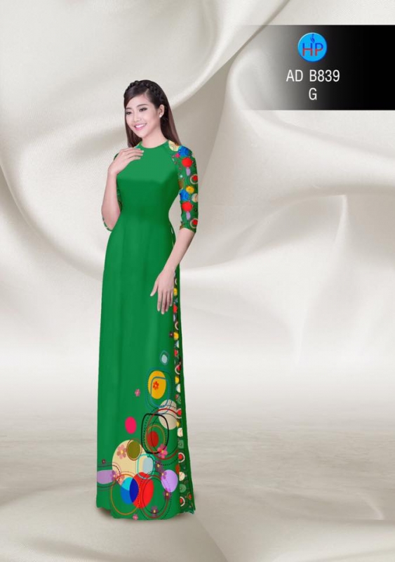 Vải áo dài hoa trừu tượng