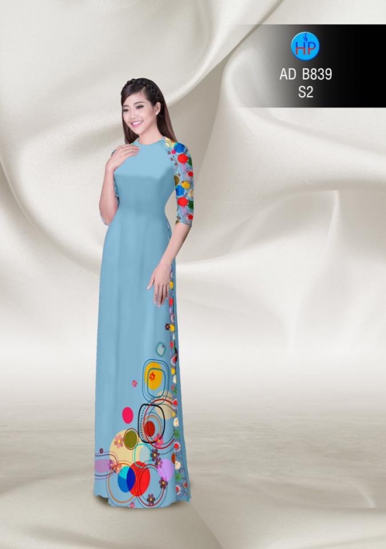 Vải áo dài hoa trừu tượng