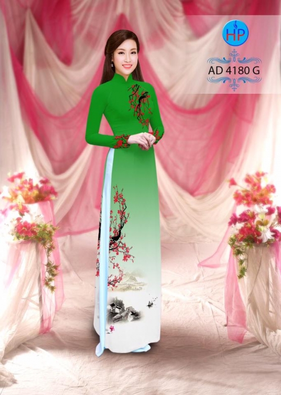 Vải áo dài phong cảnh