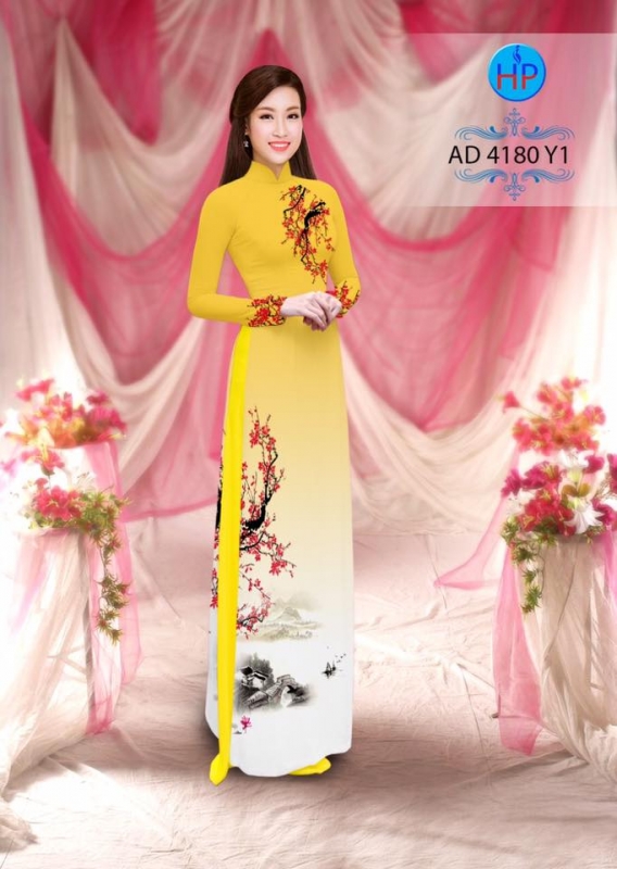 Vải áo dài phong cảnh