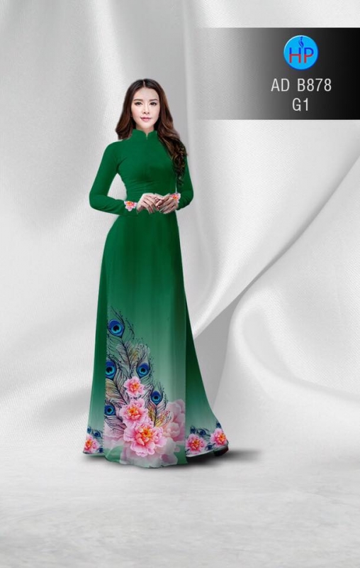 Vải áo dài lông Công Vải áo dài lông Công