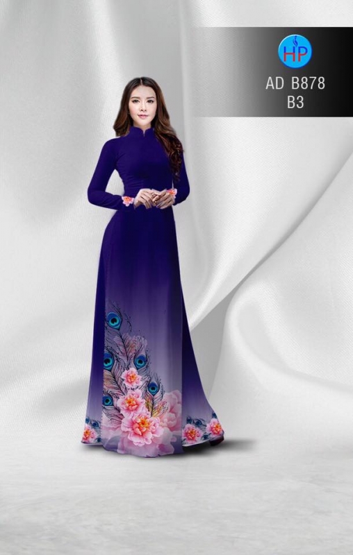 Vải áo dài lông Công Vải áo dài lông Công