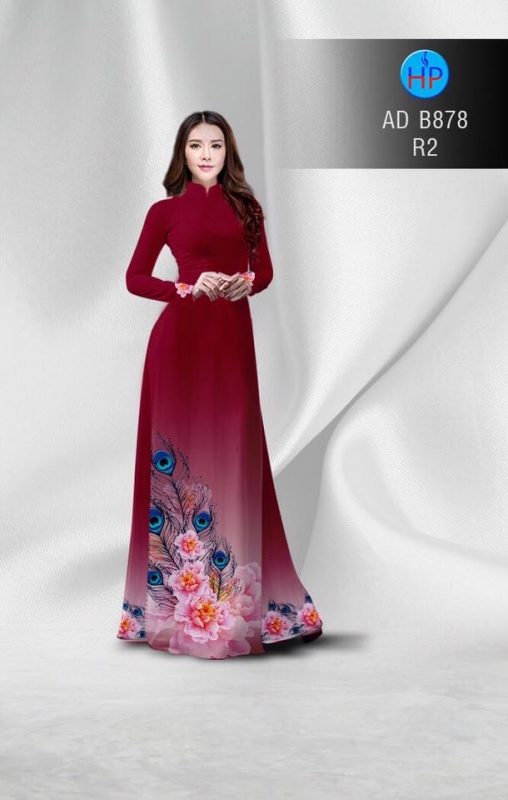 Vải áo dài lông Công Vải áo dài lông Công
