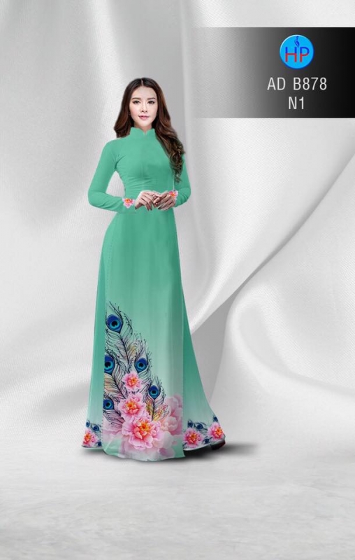 Vải áo dài lông Công Vải áo dài lông Công