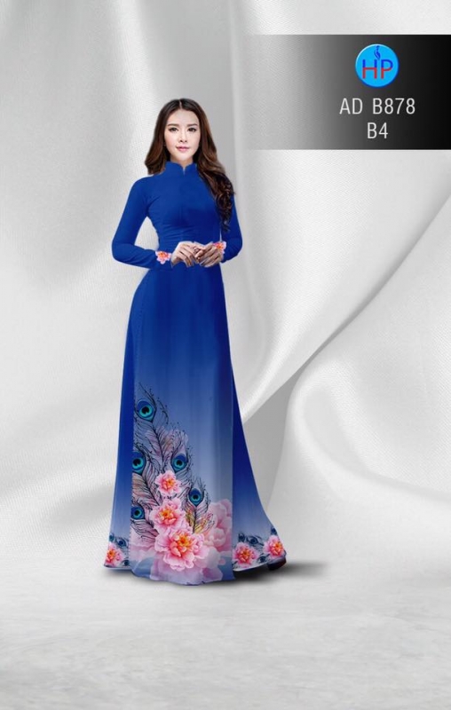 Vải áo dài lông Công Vải áo dài lông Công