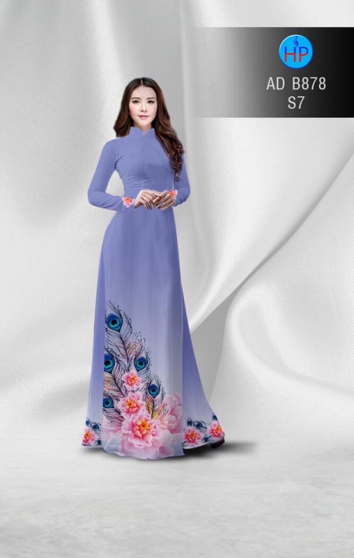 Vải áo dài lông Công Vải áo dài lông Công