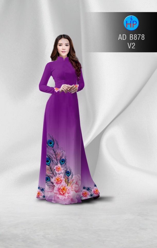 Vải áo dài lông Công Vải áo dài lông Công