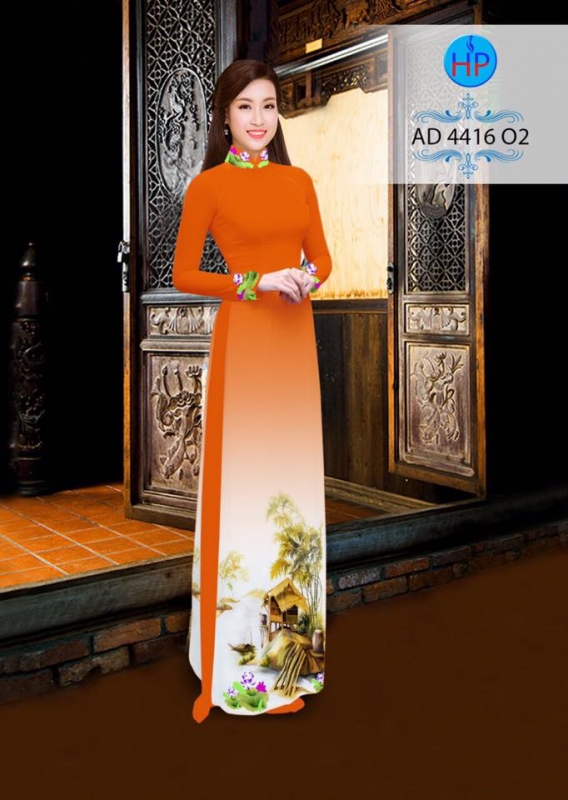 Vải áo dài phong cảnh