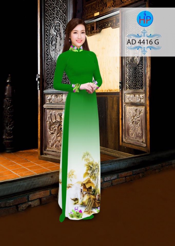 Vải áo dài phong cảnh