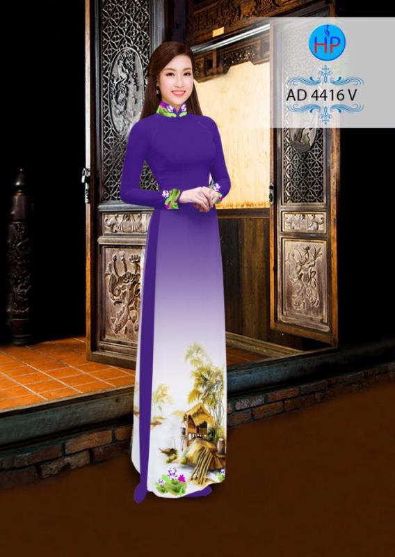 Vải áo dài phong cảnh