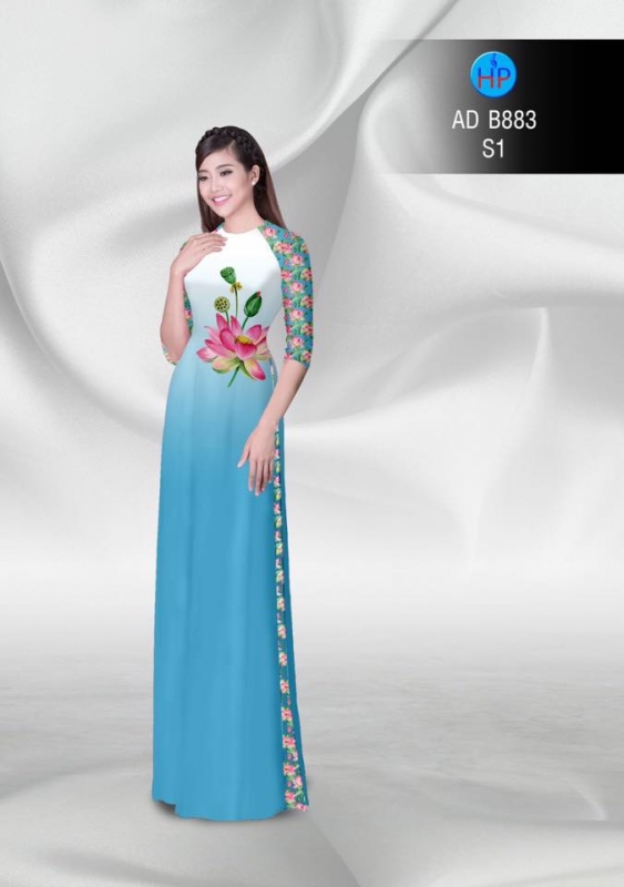Vải áo dài hoa Sen
