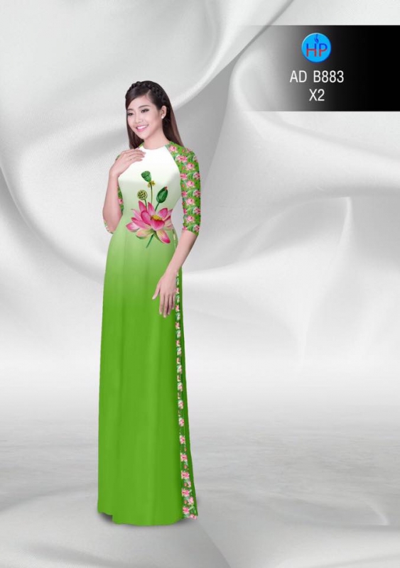 Vải áo dài hoa Sen