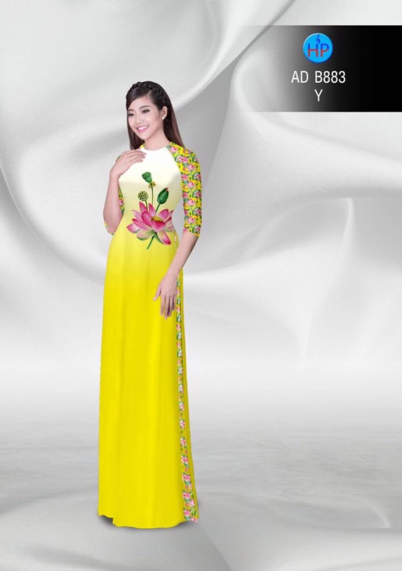 Vải áo dài hoa Sen