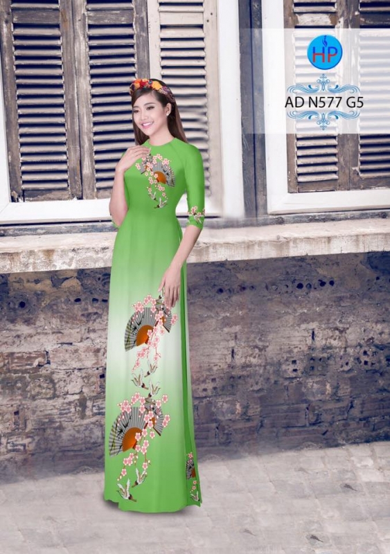 Vải áo dài hình cây Quạt