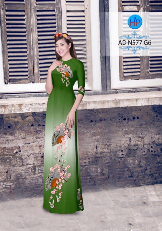 Vải áo dài hình cây Quạt