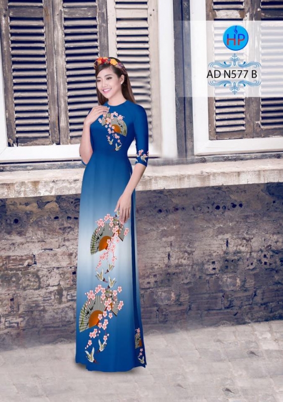 Vải áo dài hình cây Quạt