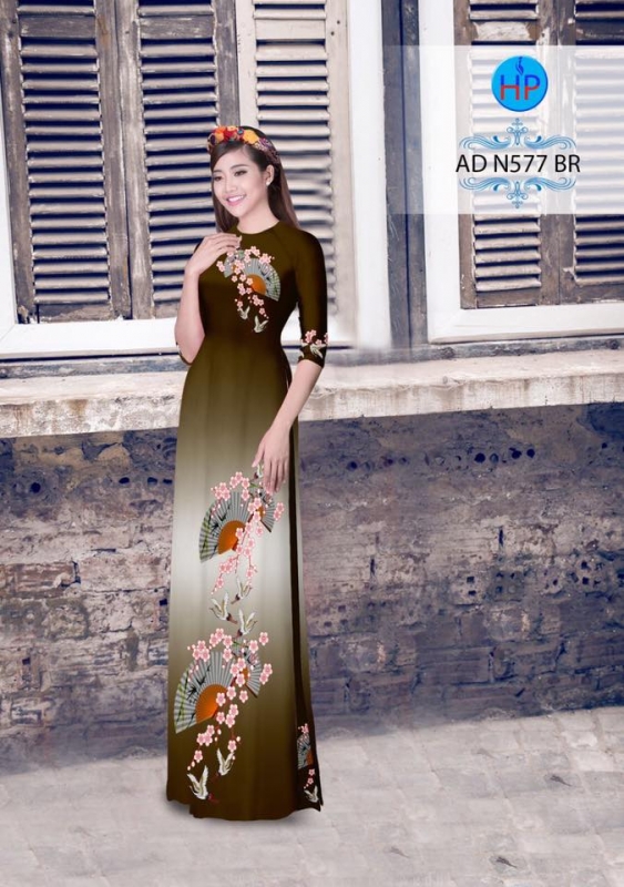 Vải áo dài hình cây Quạt