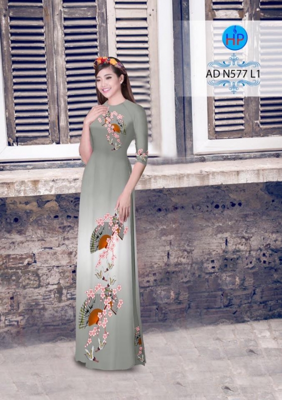 Vải áo dài hình cây Quạt