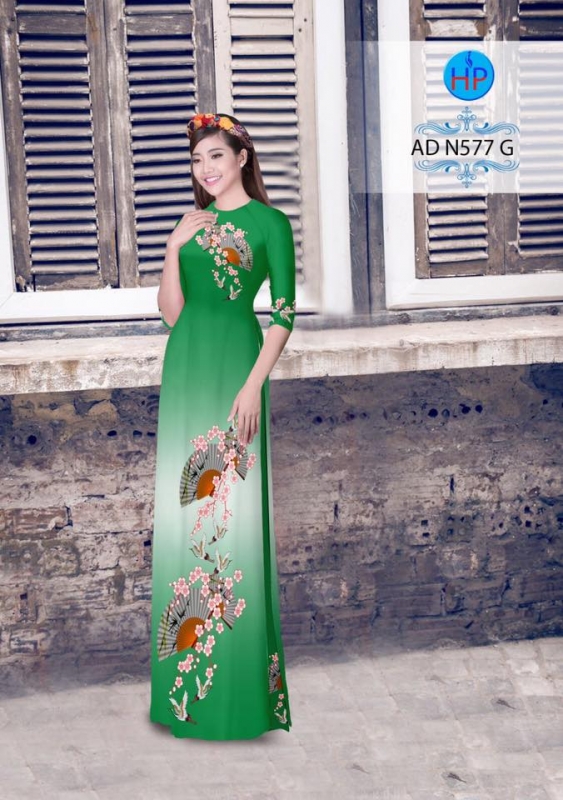 Vải áo dài hình cây Quạt