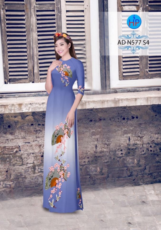 Vải áo dài hình cây Quạt