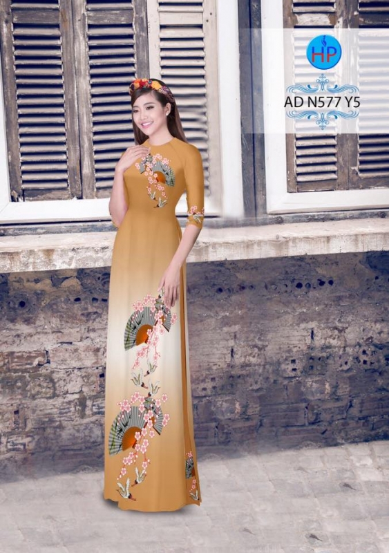 Vải áo dài hình cây Quạt
