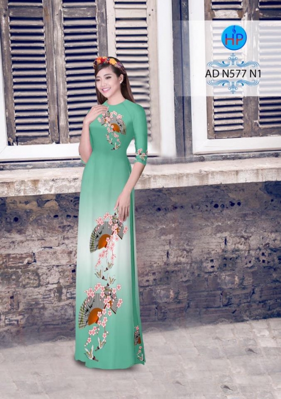 Vải áo dài hình cây Quạt