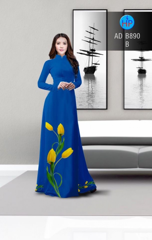 Vải áo dài hoa Tulip Vải áo dài hoa Tulip