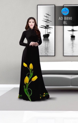 Vải áo dài hoa Tulip-DT 3155