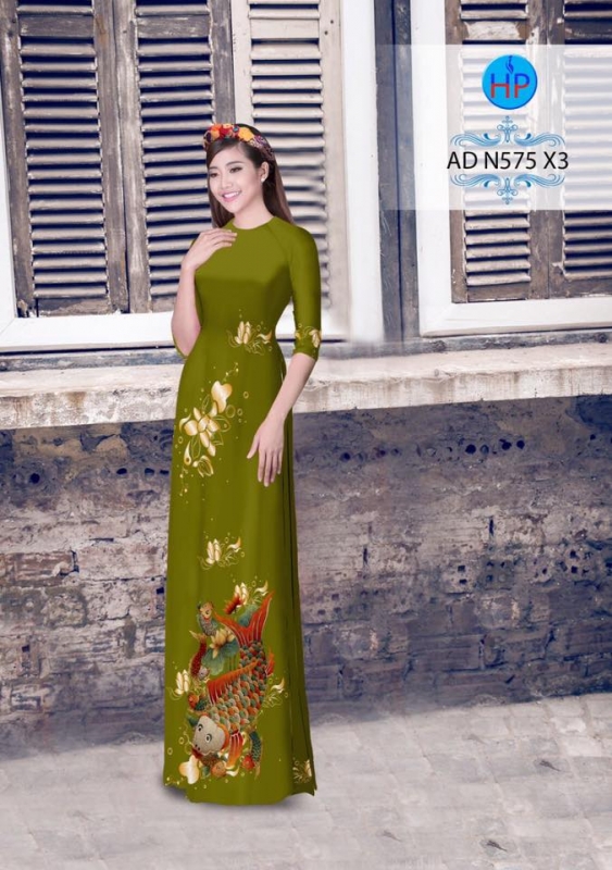 Vải áo dài hình cá chép Vải áo dài hình cá chép