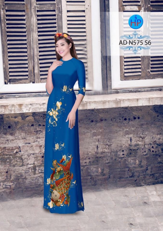 Vải áo dài hình cá chép Vải áo dài hình cá chép