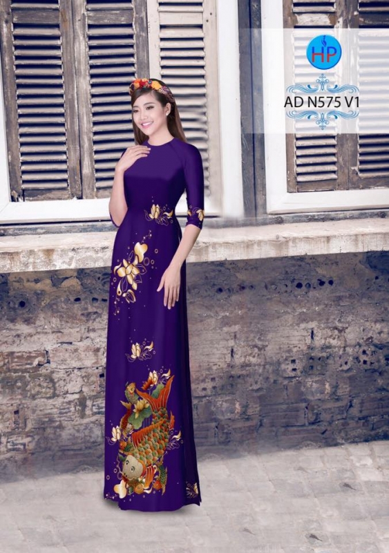 Vải áo dài hình cá chép Vải áo dài hình cá chép