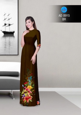 Vải áo dài hoa Ly-DT 3163