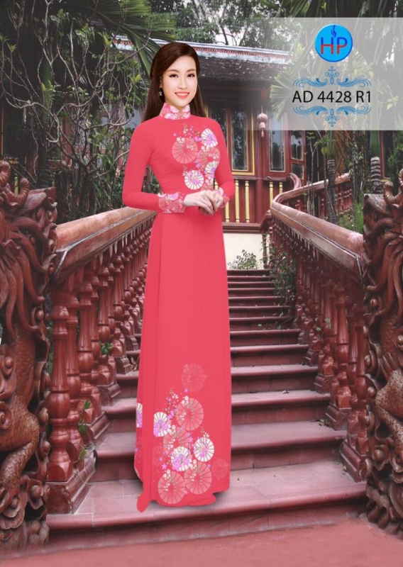 Vải áo dài họa tiết tròn