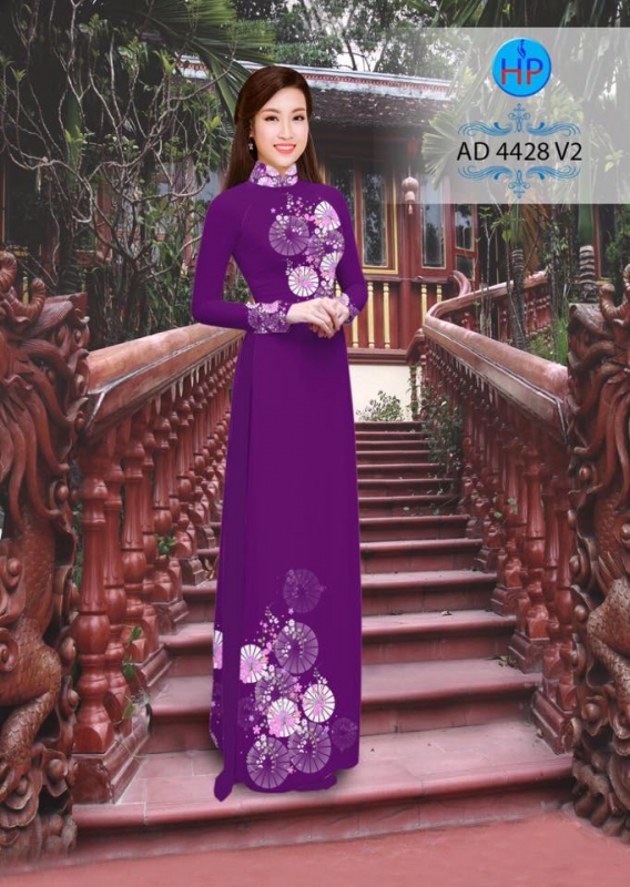 Vải áo dài họa tiết tròn
