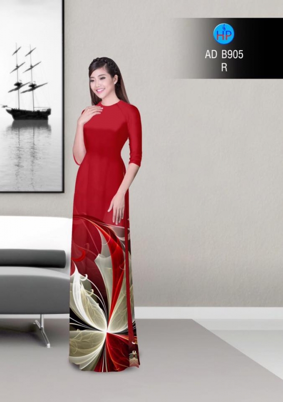 Vải áo dài hoa lập thể