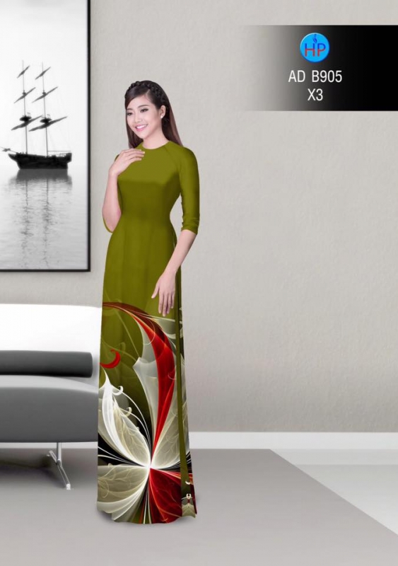 Vải áo dài hoa lập thể