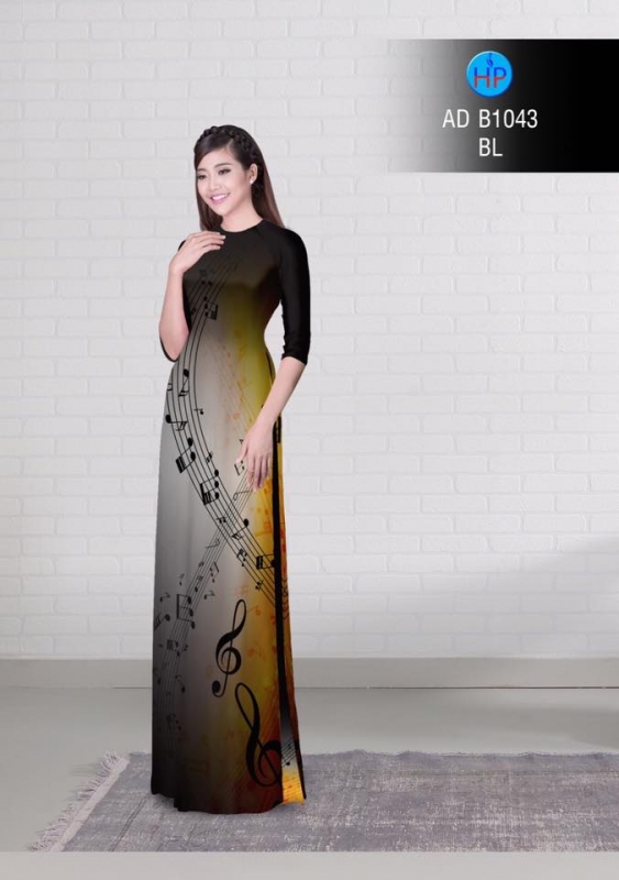 Vải áo dài hình nốt nhạc Vải áo dài hình nốt nhạc
