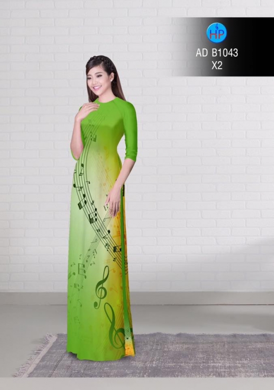 Vải áo dài hình nốt nhạc Vải áo dài hình nốt nhạc