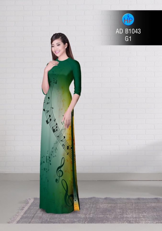 Vải áo dài hình nốt nhạc Vải áo dài hình nốt nhạc