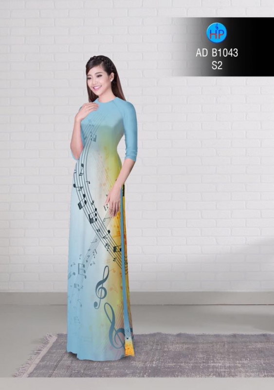 Vải áo dài hình nốt nhạc Vải áo dài hình nốt nhạc
