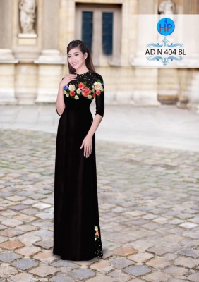 Vải áo dài hoa Hồng-DT 3179